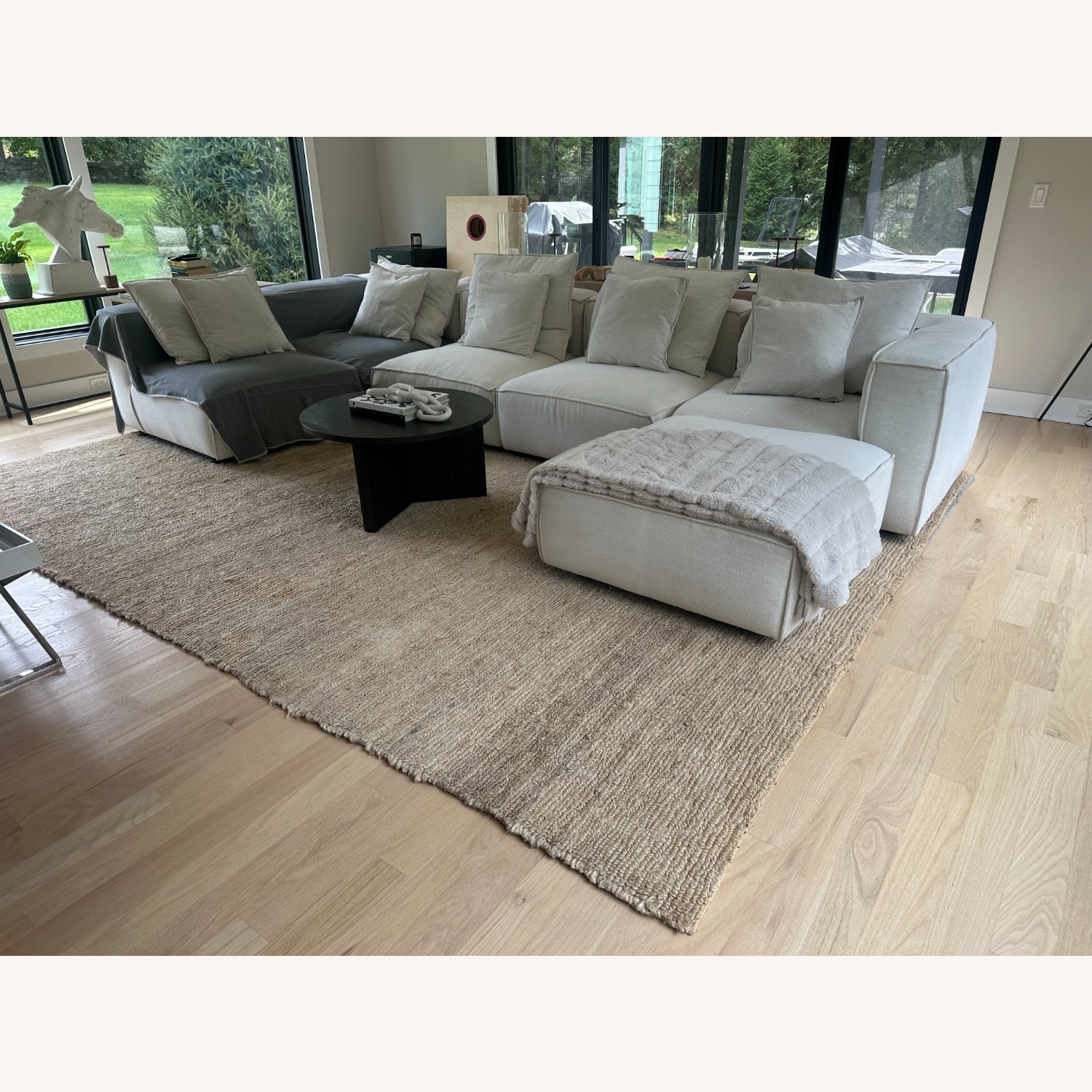 Arhaus Pearce Ivory Jute Rugs 10' x 14' With Pads - image-4