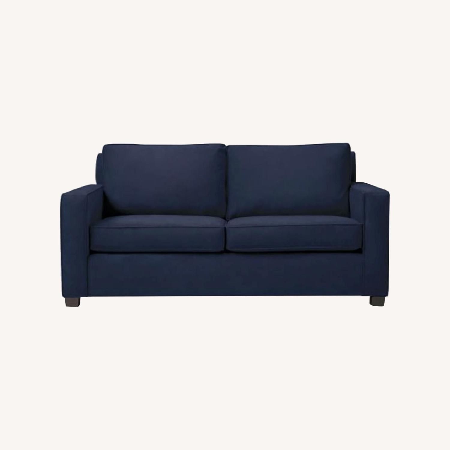 West Elm Blue Sleeper Sofa - image-0