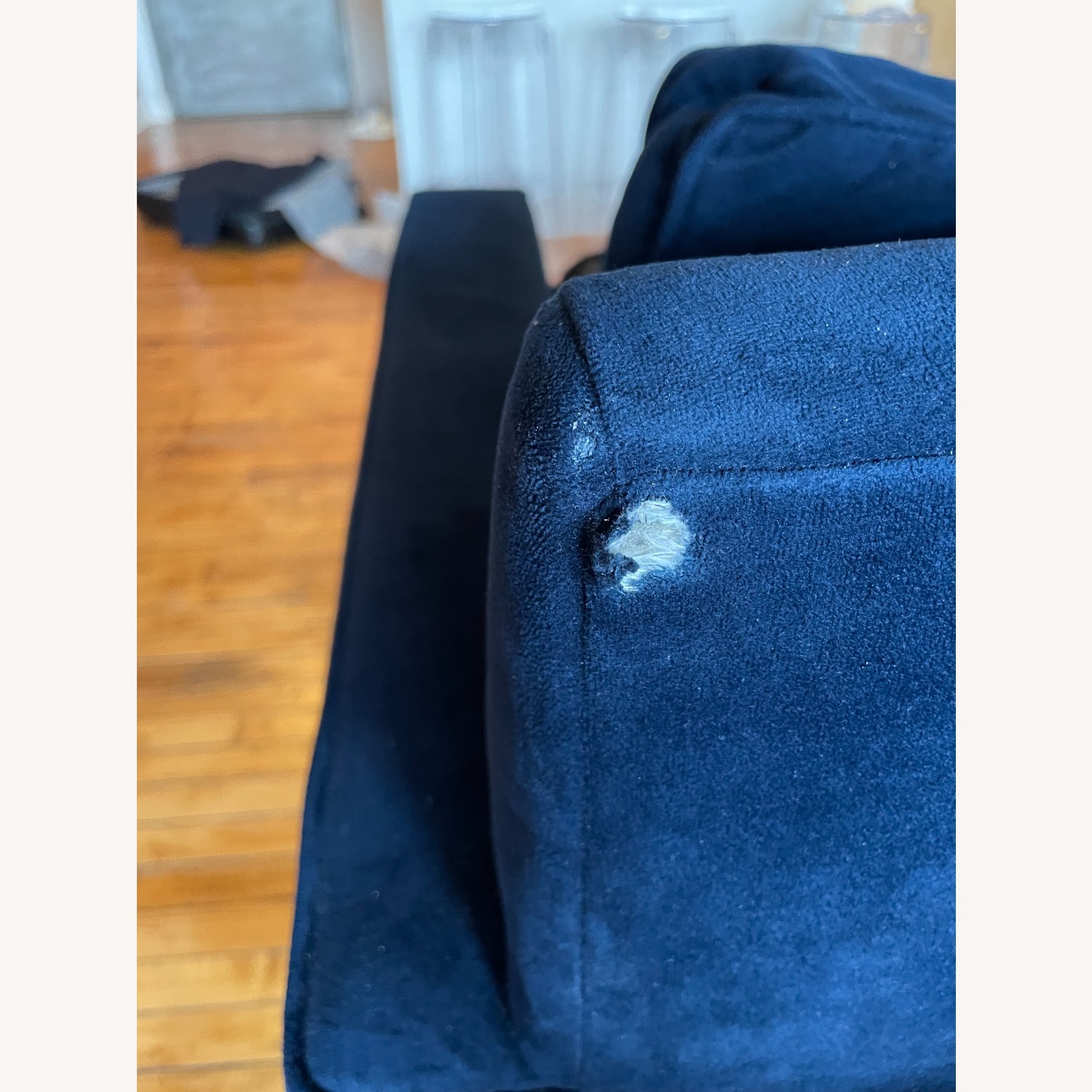 West Elm Blue Sleeper Sofa - image-3