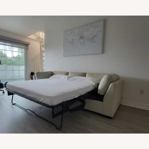 Used EQ3 Salema Leather Sleeper Sofa for sale on AptDeco