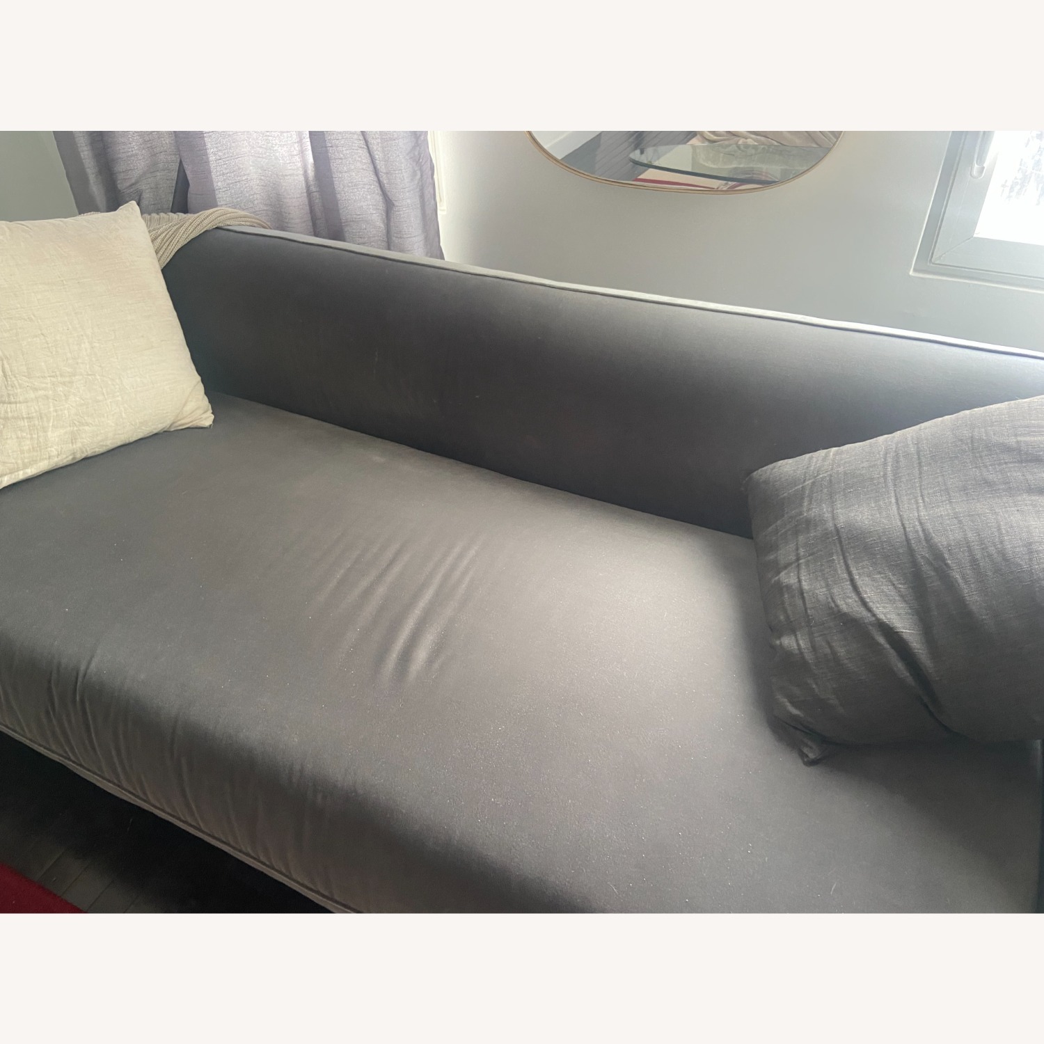 CB2 Valmar Grey Velvet Sofa - image-4