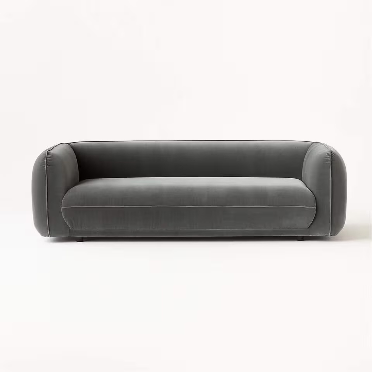 CB2 Valmar Grey Velvet Sofa - image-5