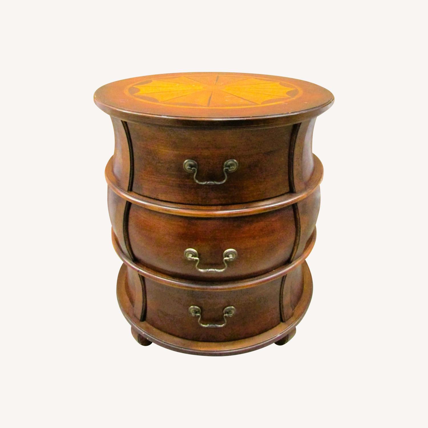 Butler Traditional Round Wooden Barrel Table - image-0