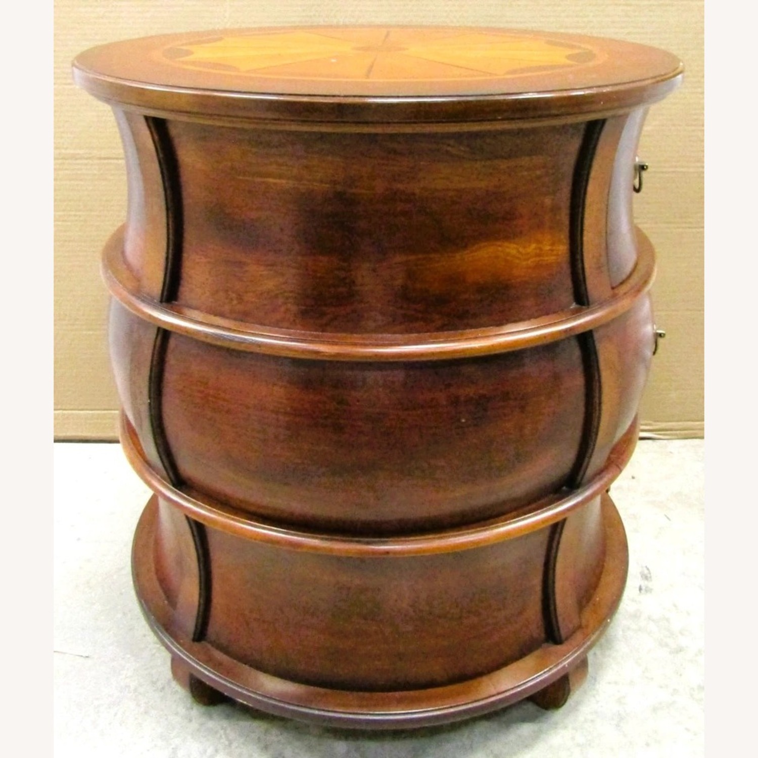 Butler Traditional Round Wooden Barrel Table - image-9