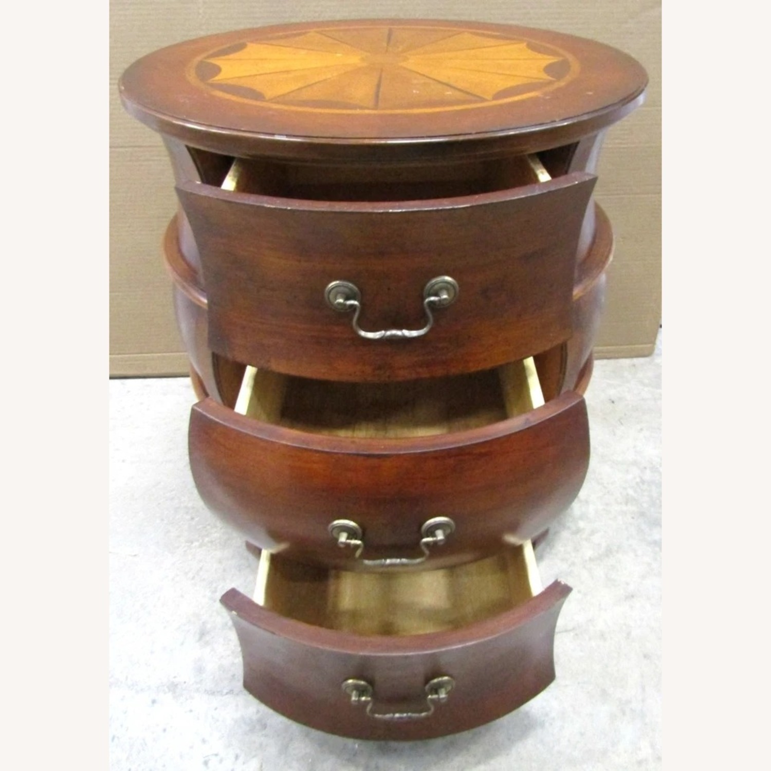 Butler Traditional Round Wooden Barrel Table - image-4