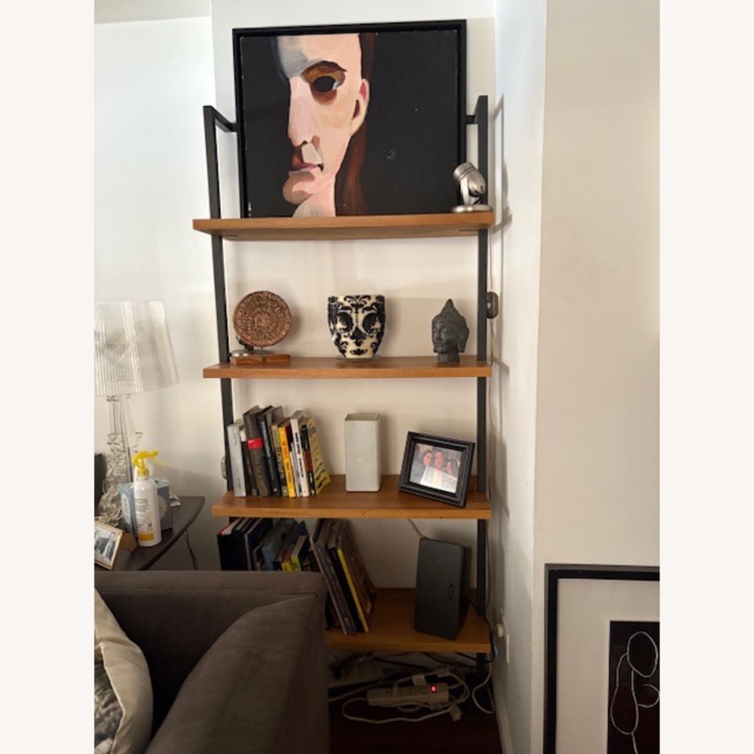 CB2 Dark Brown Wood Bookcase - image-1