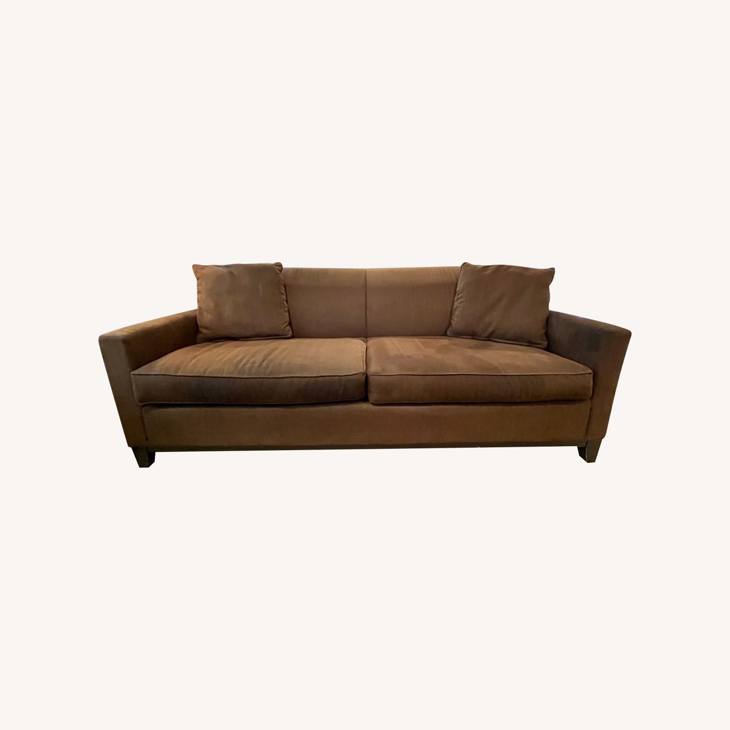Rowe Martin Dark Brown Fabric 3+ Seater Sofa - image-0
