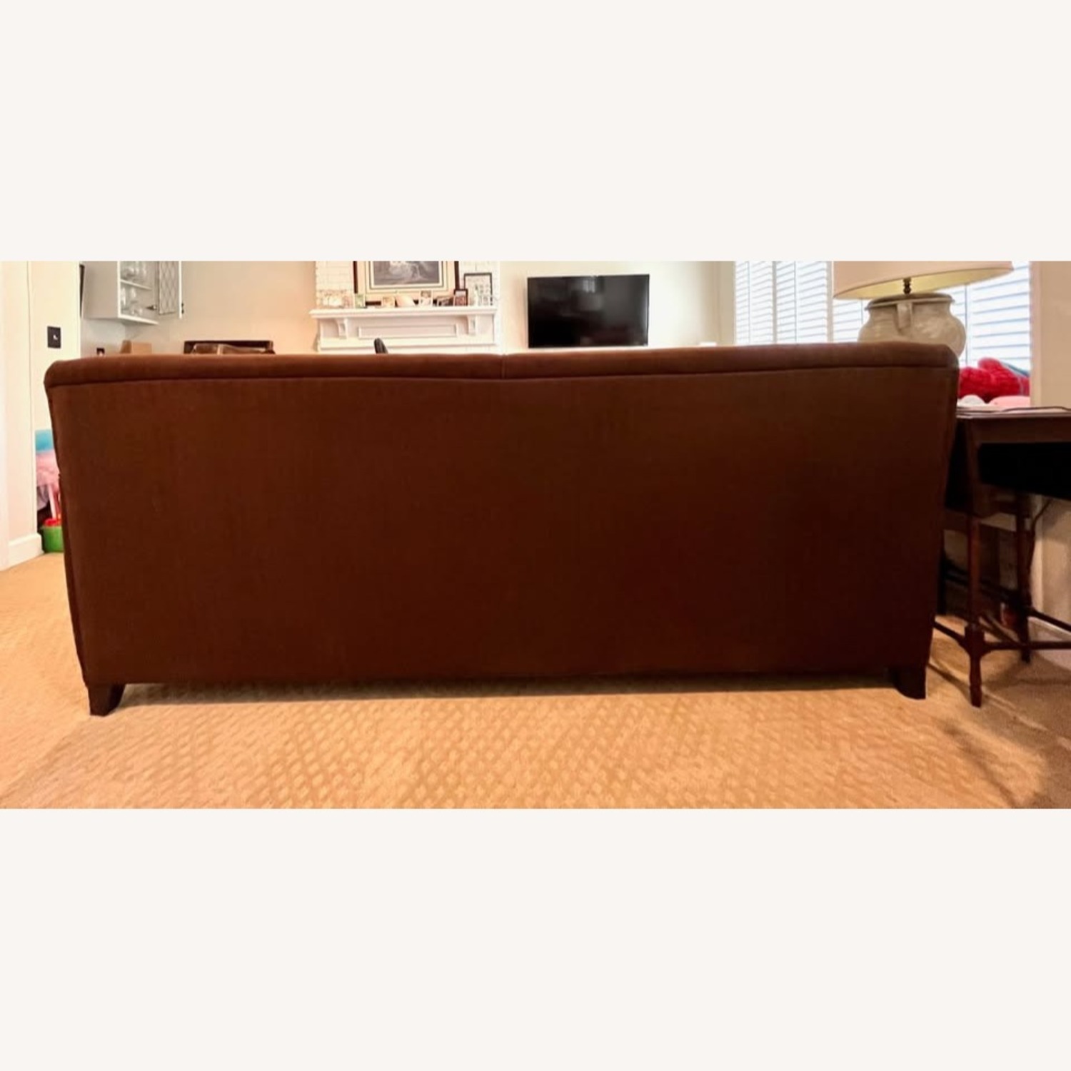 Rowe Martin Dark Brown Fabric 3+ Seater Sofa - image-3