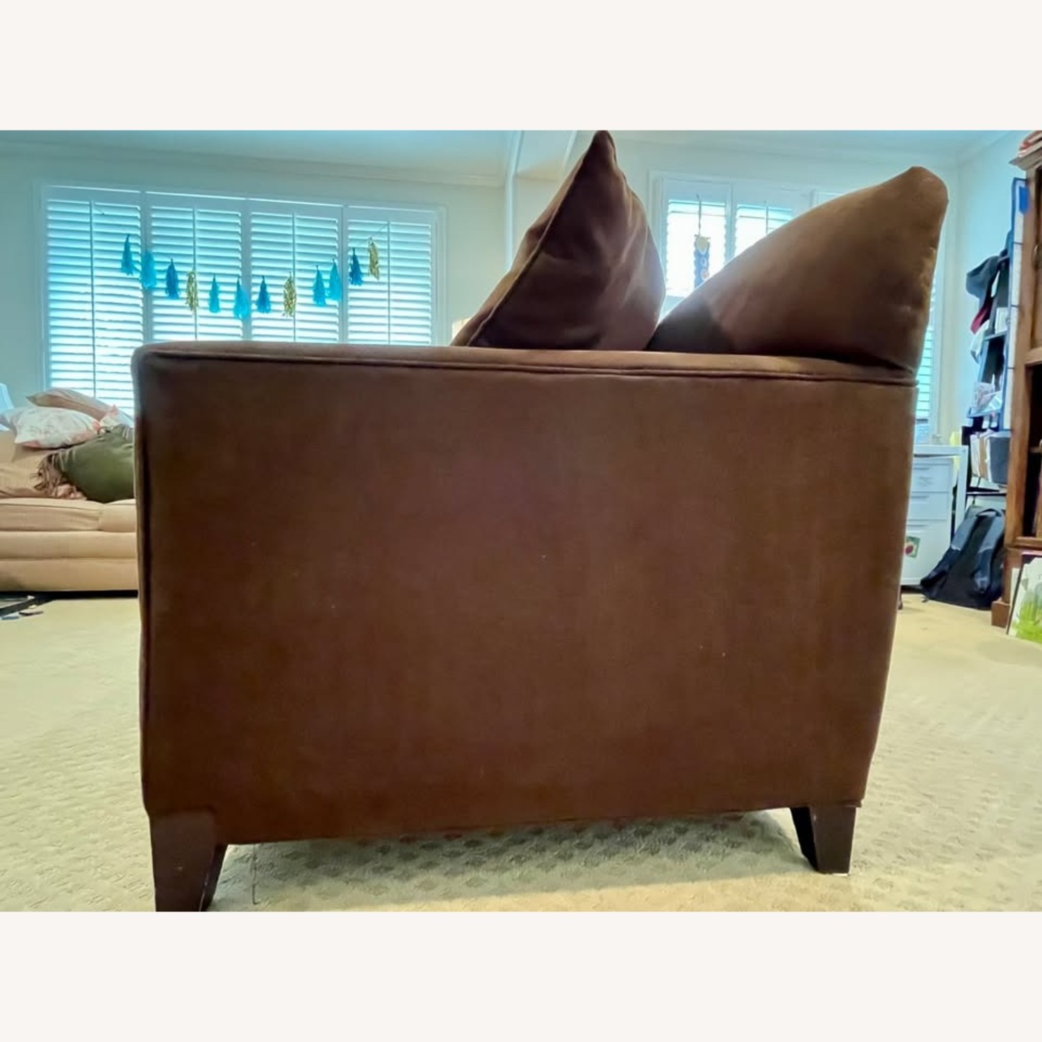 Rowe Martin Dark Brown Fabric 3+ Seater Sofa - image-2