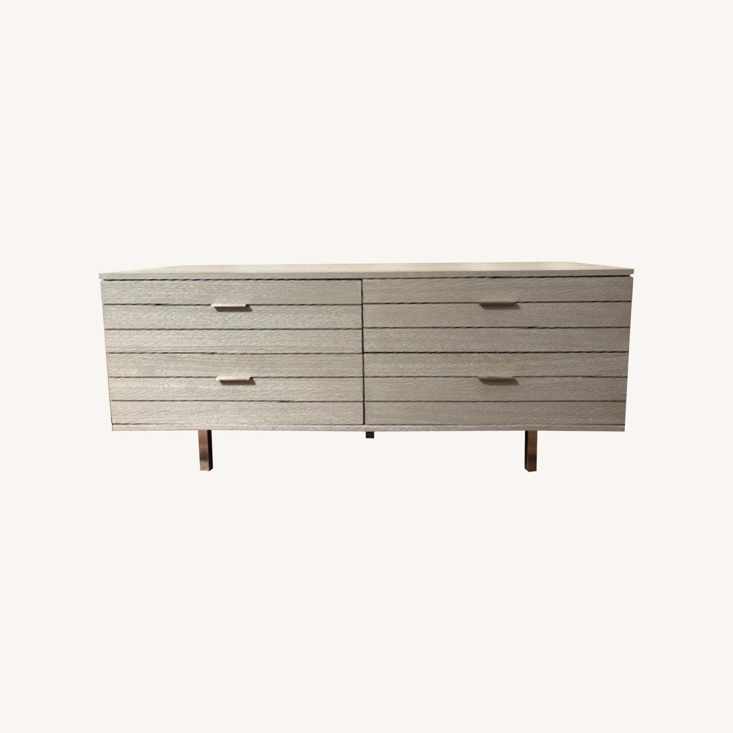 CB2 Light Gray Wood Dresser - image-0