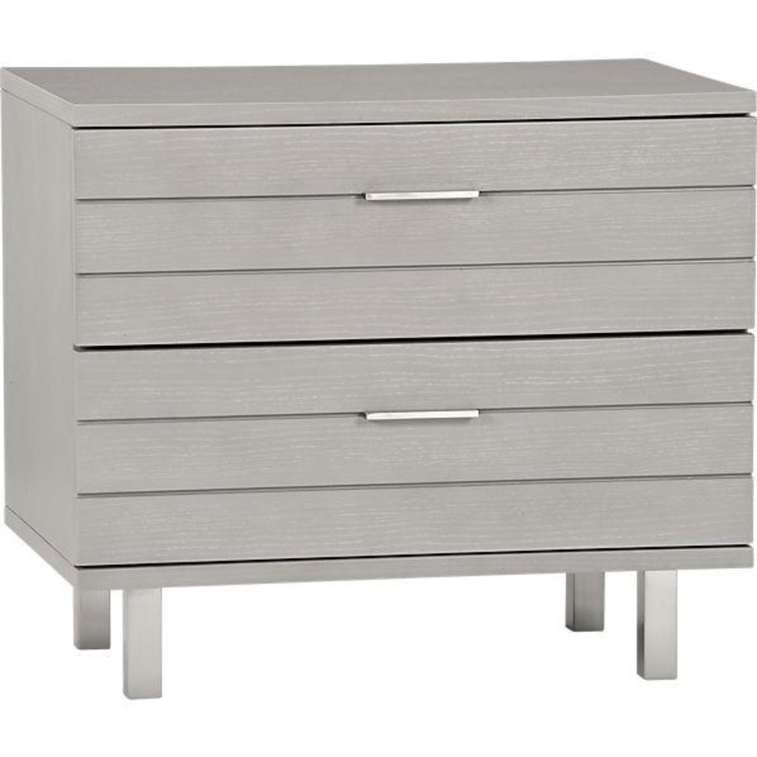 CB2 Concrete Light Gray Wood Nightstands - image-0