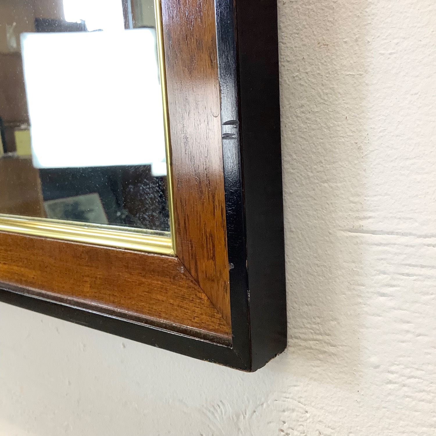 Vintage Drexel Heritage Burl and Brass Wall Mirror - image-10