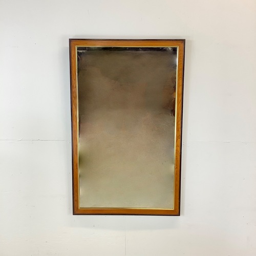 Used Vintage Drexel Heritage Burl and Brass Wall Mirror for sale on AptDeco