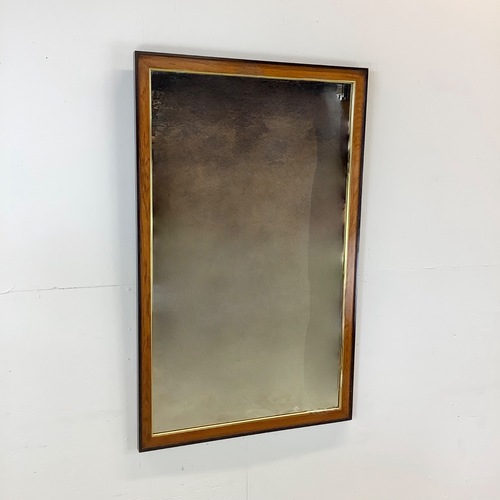 Used Vintage Drexel Heritage Burl and Brass Wall Mirror for sale on AptDeco