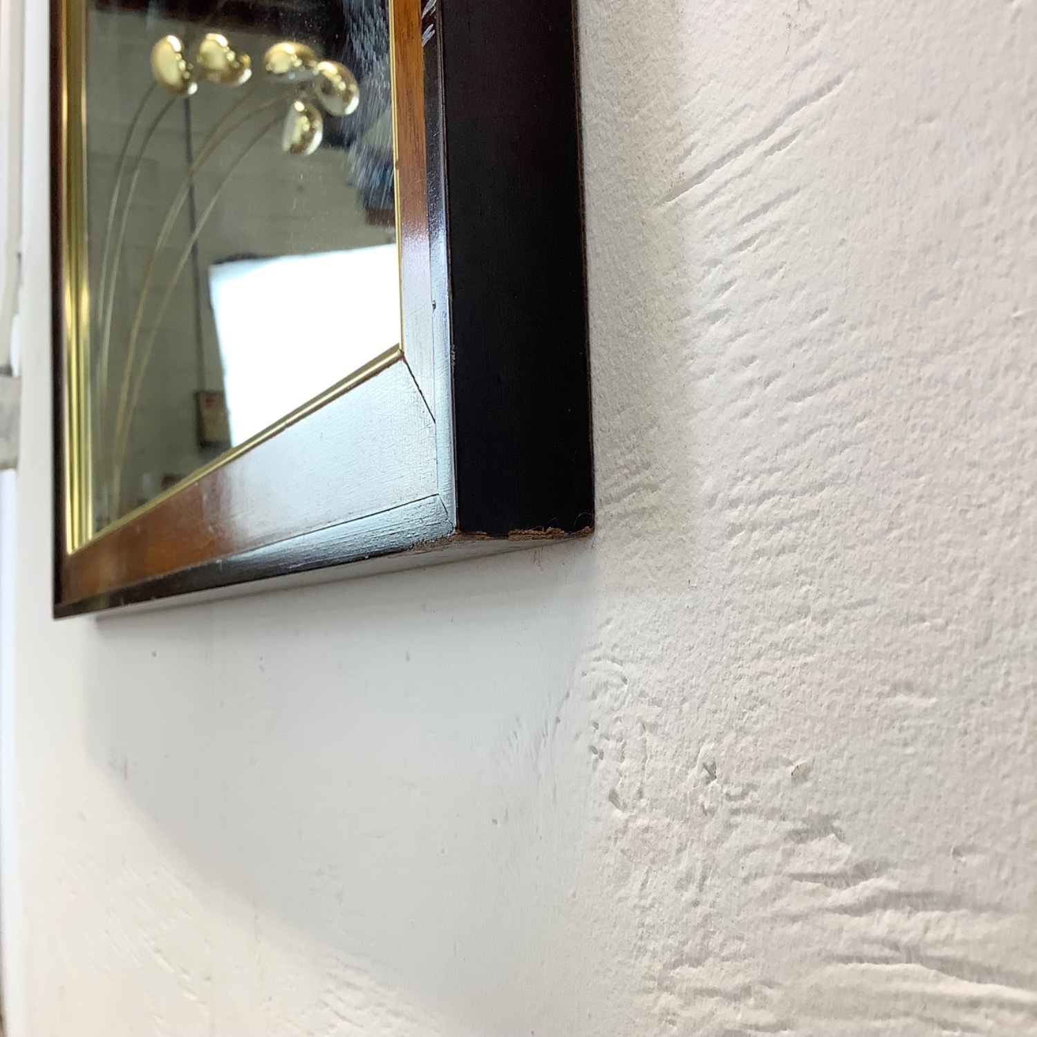 Vintage Drexel Heritage Burl and Brass Wall Mirror - image-11