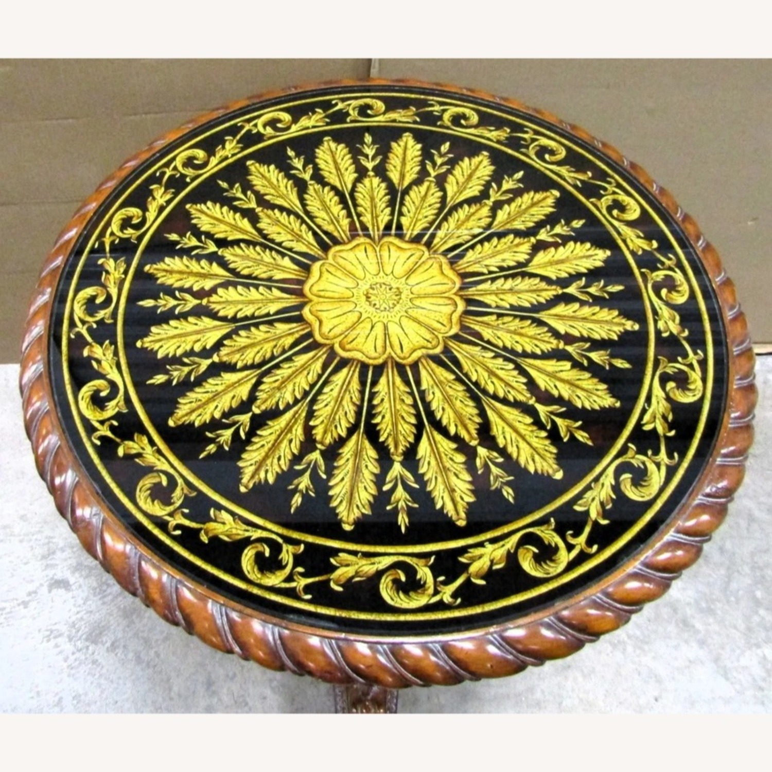 Maitland-Smith Reverse Painted Glass Table - image-4