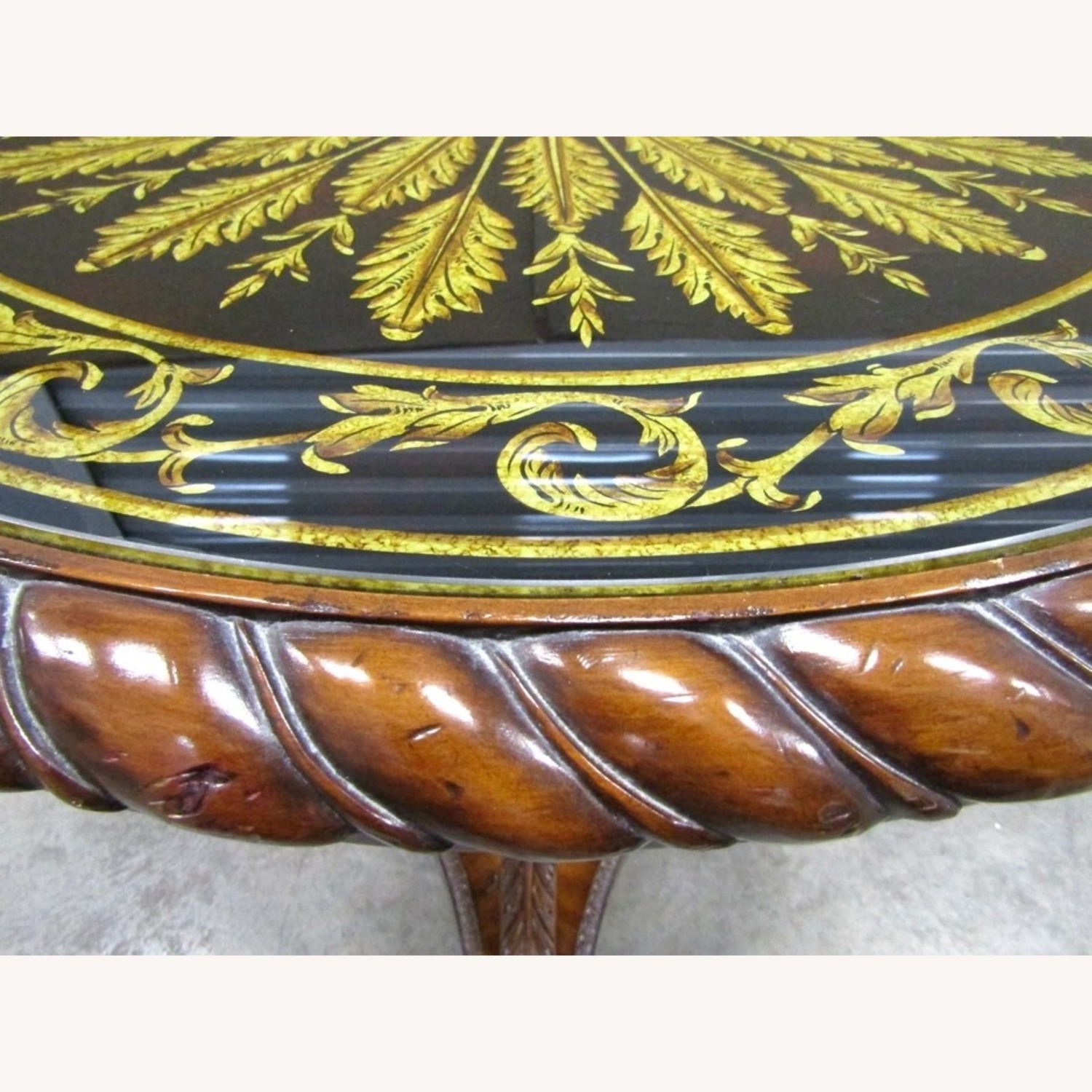 Maitland-Smith Reverse Painted Glass Table - image-9