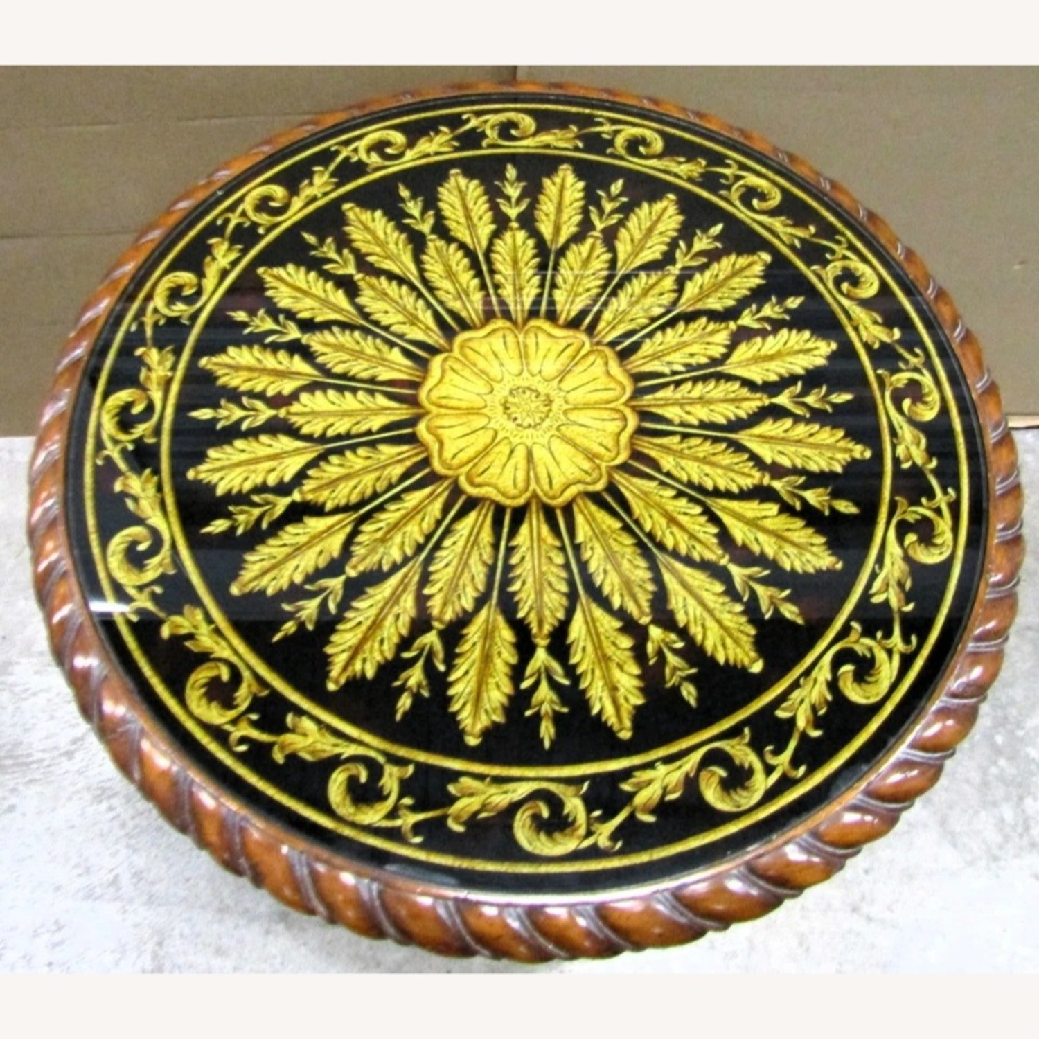 Maitland-Smith Reverse Painted Glass Table - image-5