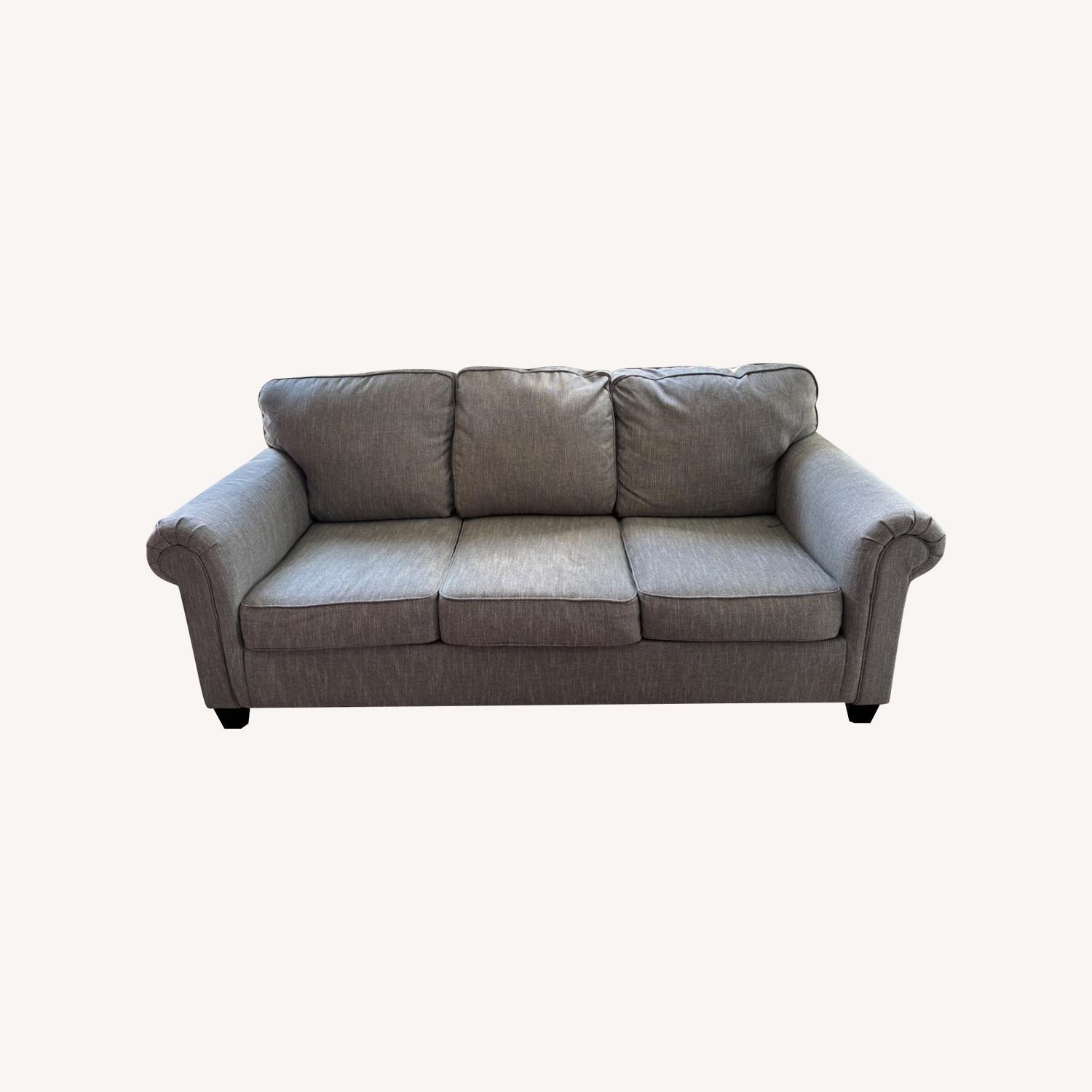 Ashley Furniture Light Gray Fabric 3+ Seater Sofa - image-0