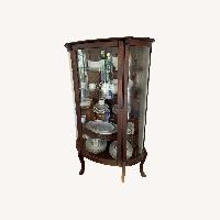 Antique Dark Brown Wood Sideboard