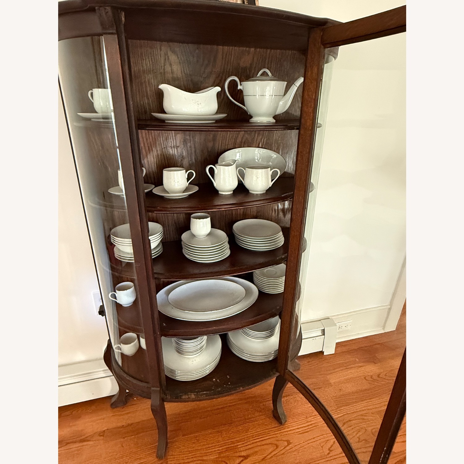 Antique Dark Brown Wood Sideboard - image-3