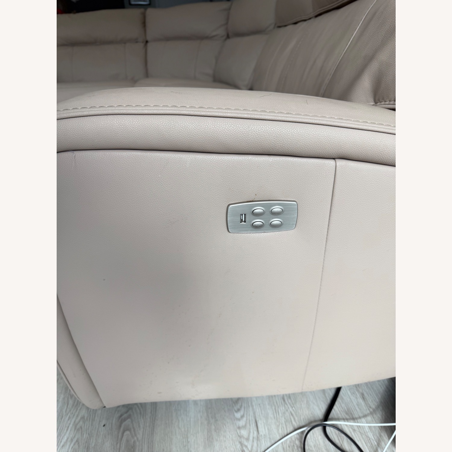 City Natural Leather 3+ Piece Sectional - image-6