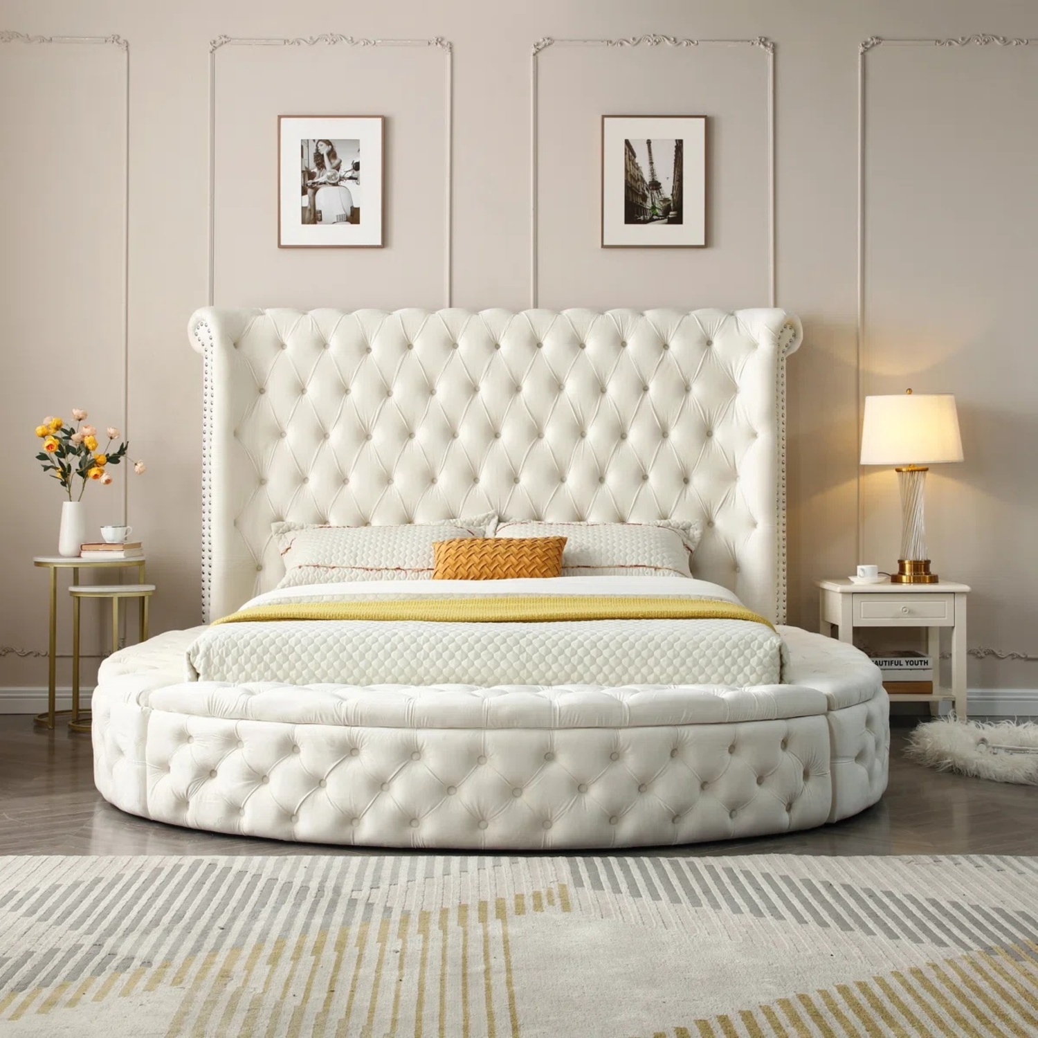 Perigold Natural Fabric King Bed - image-10