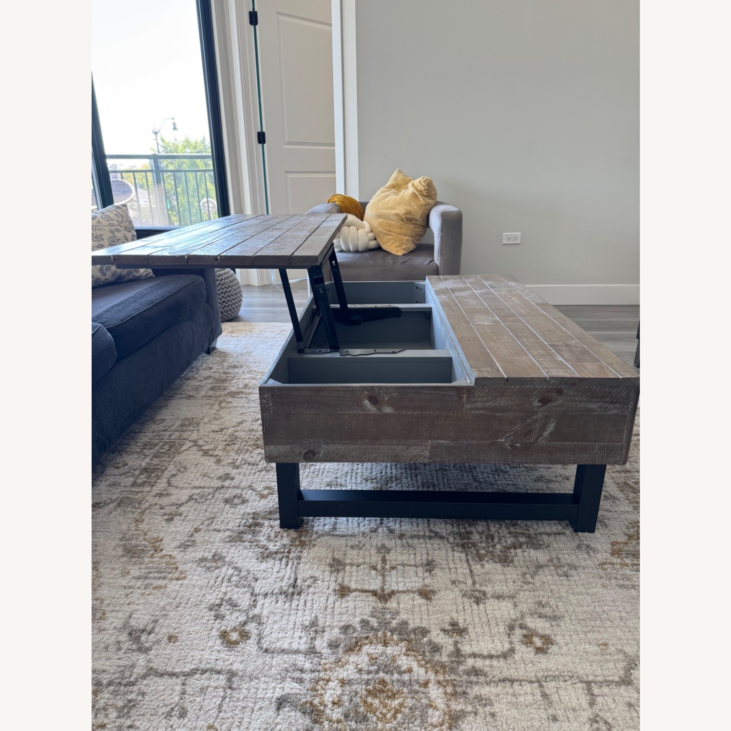 Ashley Dark Brown Wood Coffee Table - image-2