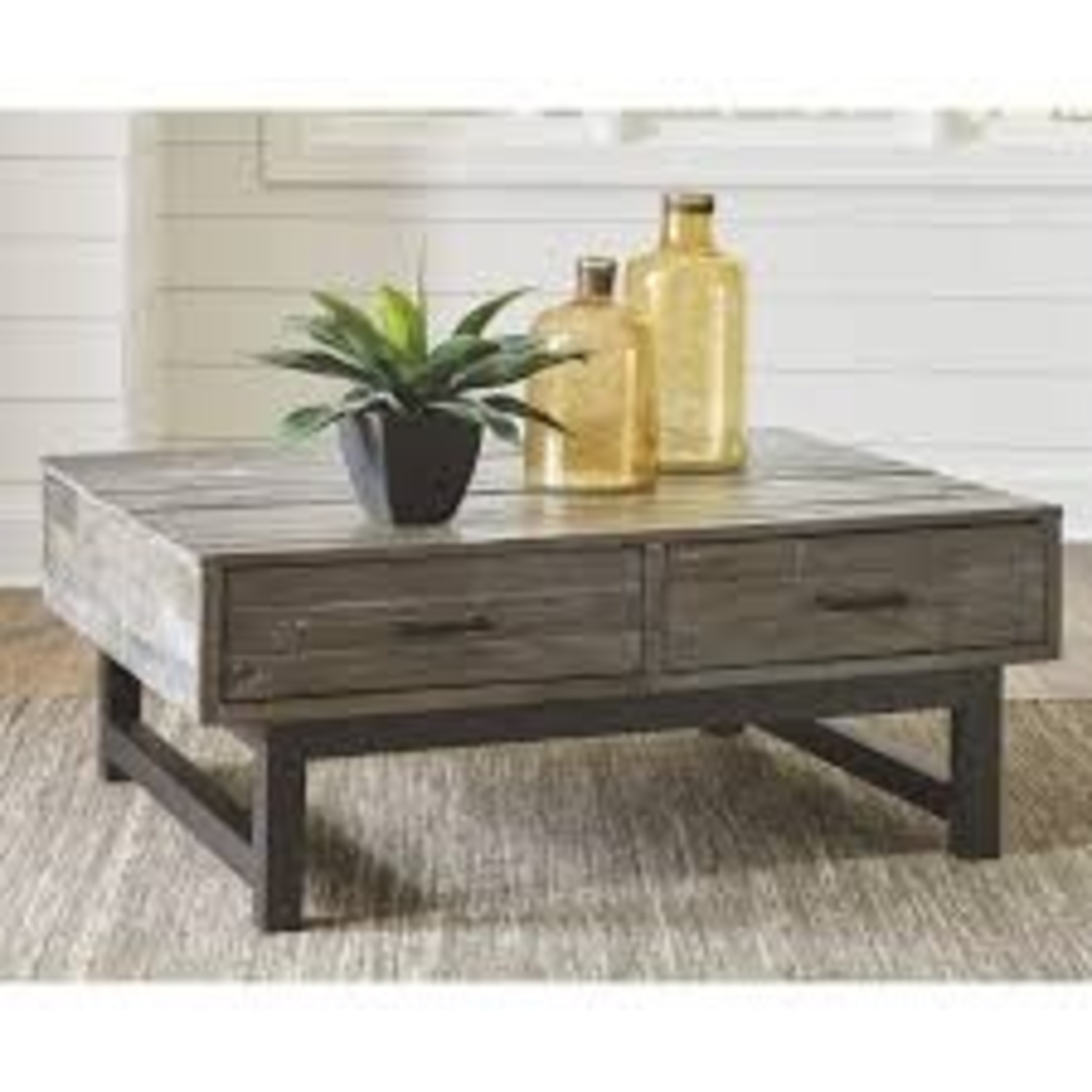 Ashley Dark Brown Wood Coffee Table - image-7