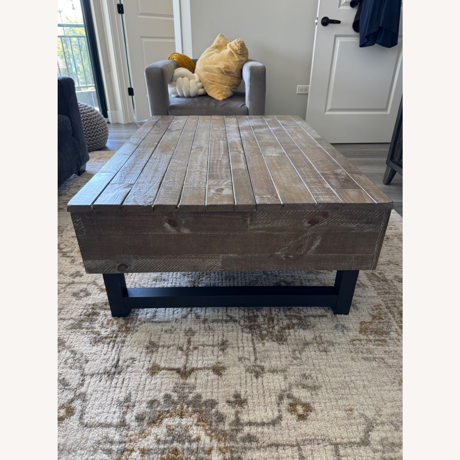 Ashley Dark Brown Wood Coffee Table - image-1