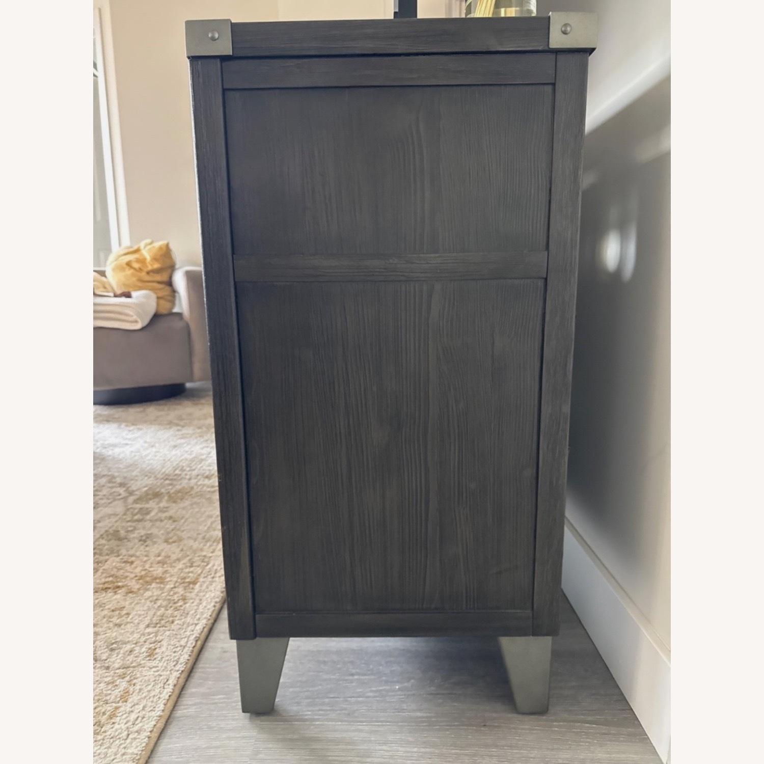 Ashley Furniture Dark Gray Wood Media Storage - image-6