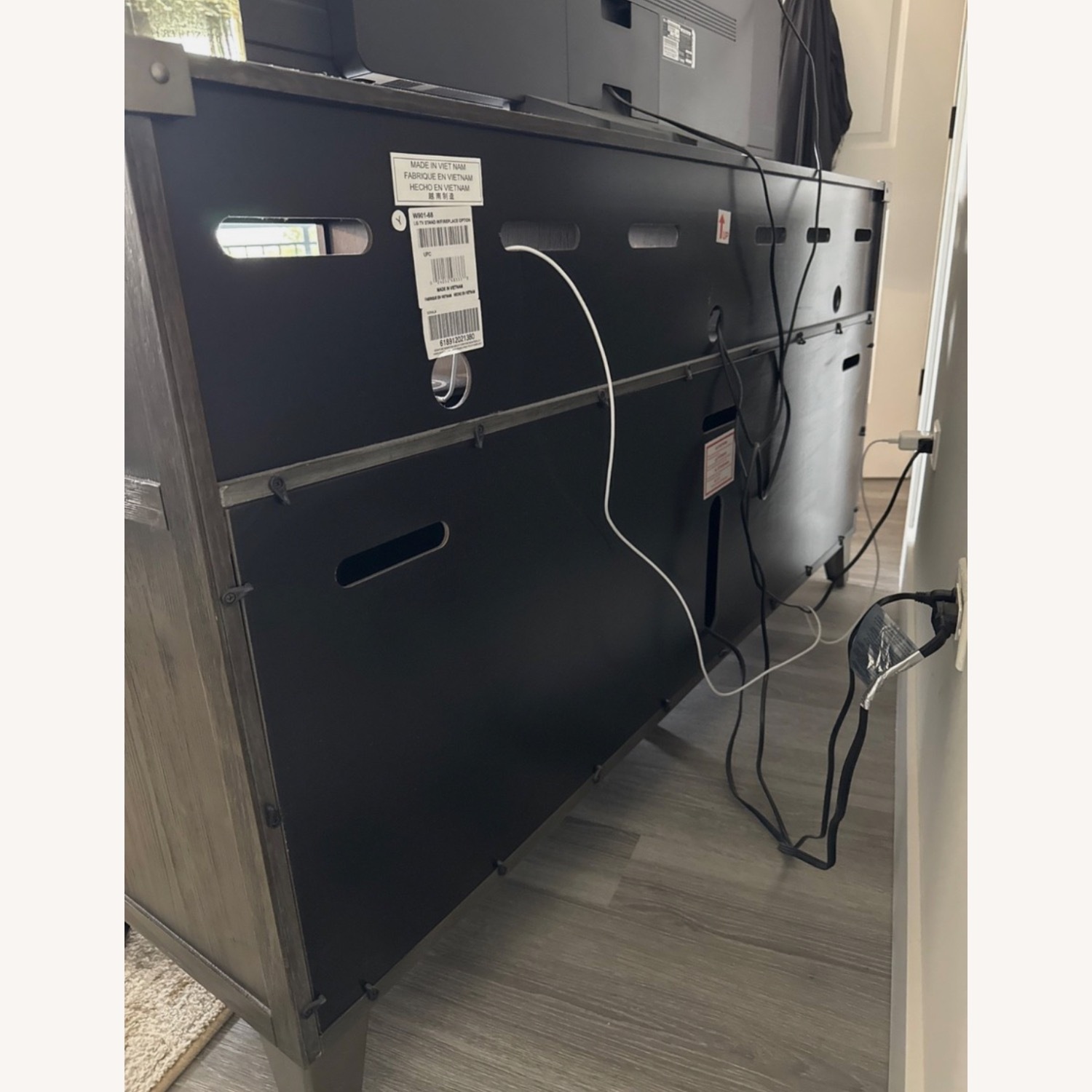 Ashley Furniture Dark Gray Wood Media Storage - image-5