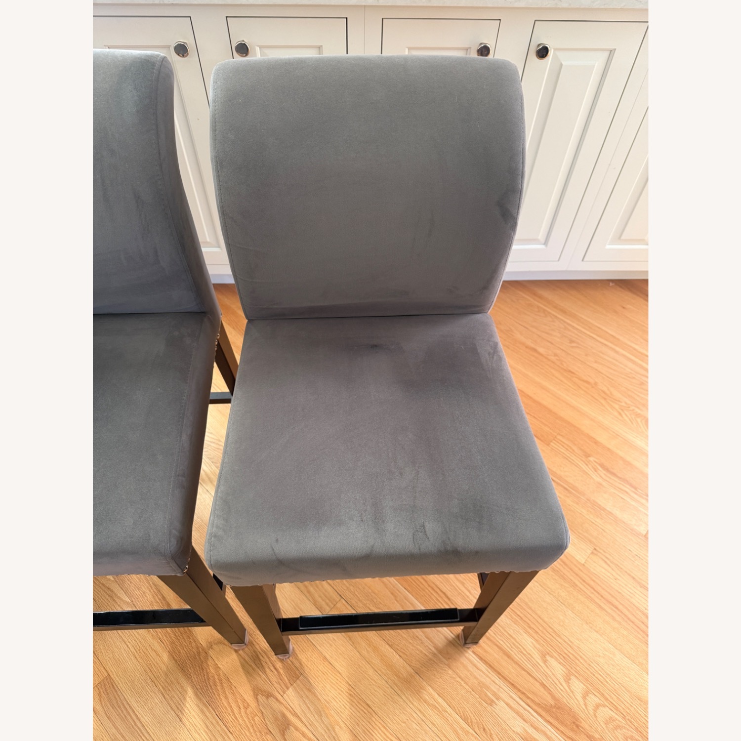 Sunpan Modern Home 5west Dark Gray Velvet Stools - image-6