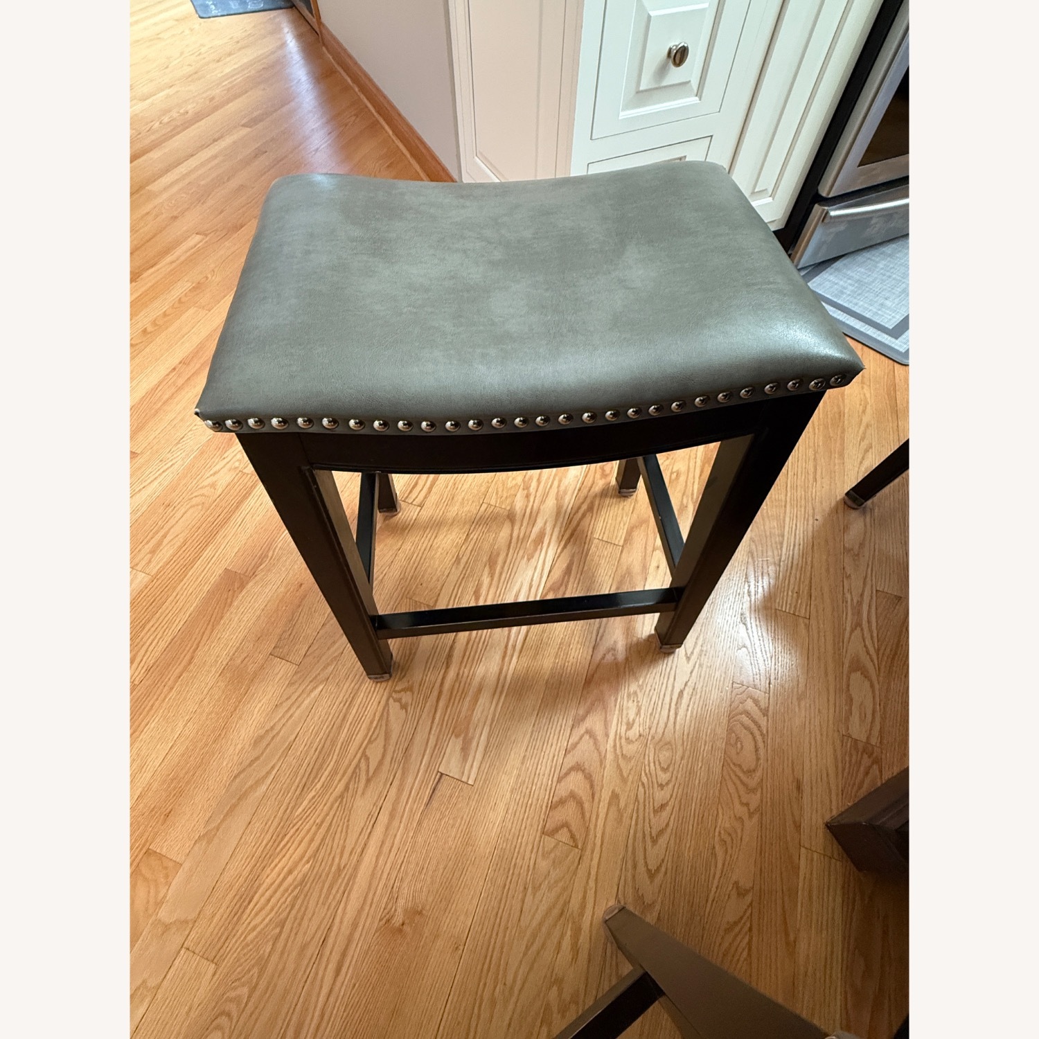 Wayfair Dark Gray Leather Stools - image-5