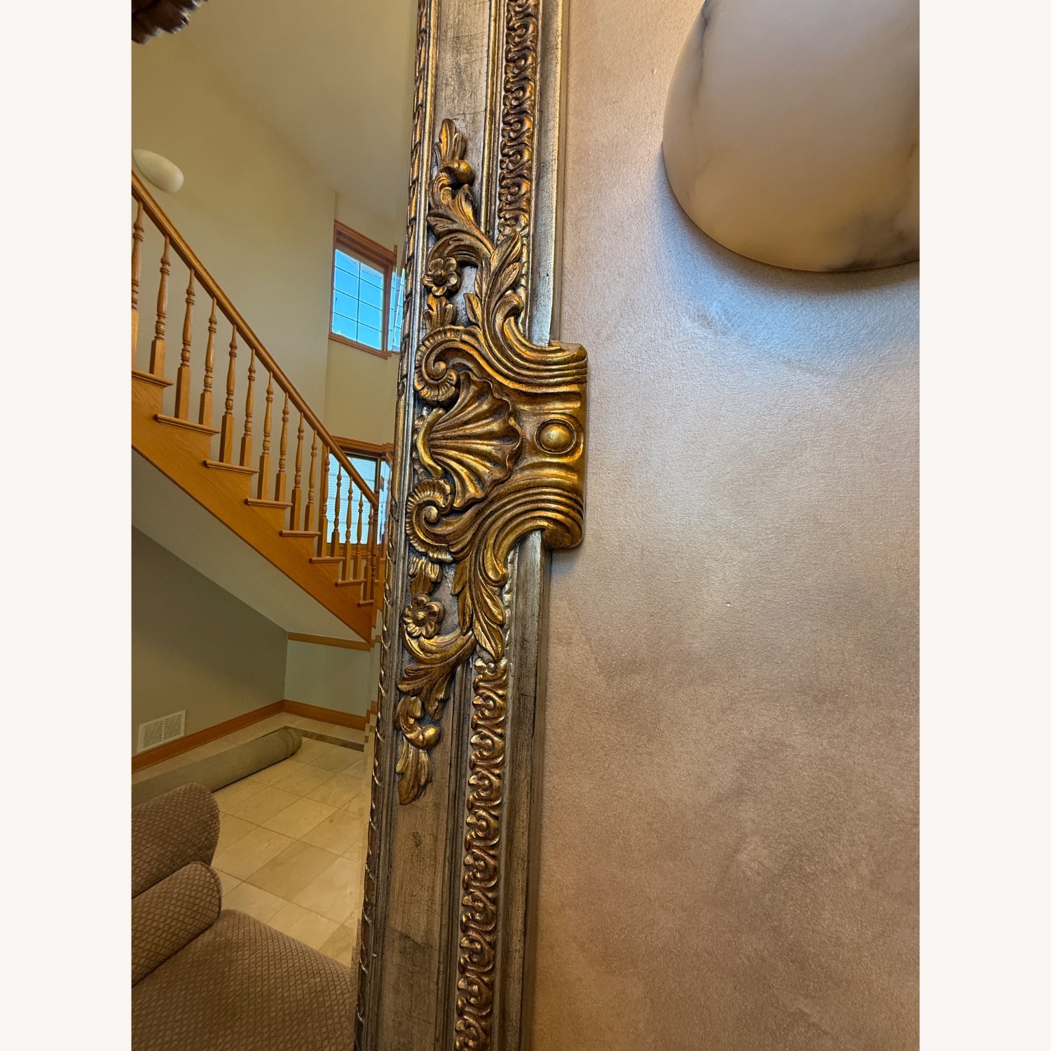 Horchow Silver Glass Wall Mirror - image-3