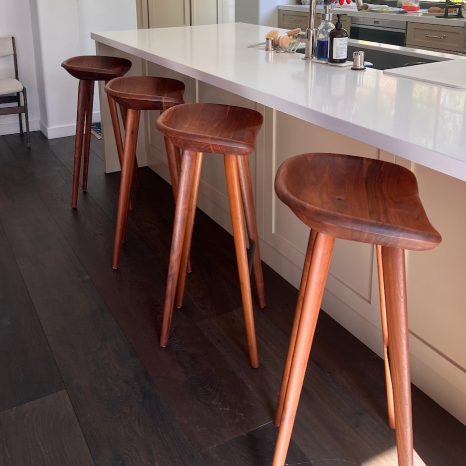 Design Within Reach Tractor Walnut Bar Stools - image-1