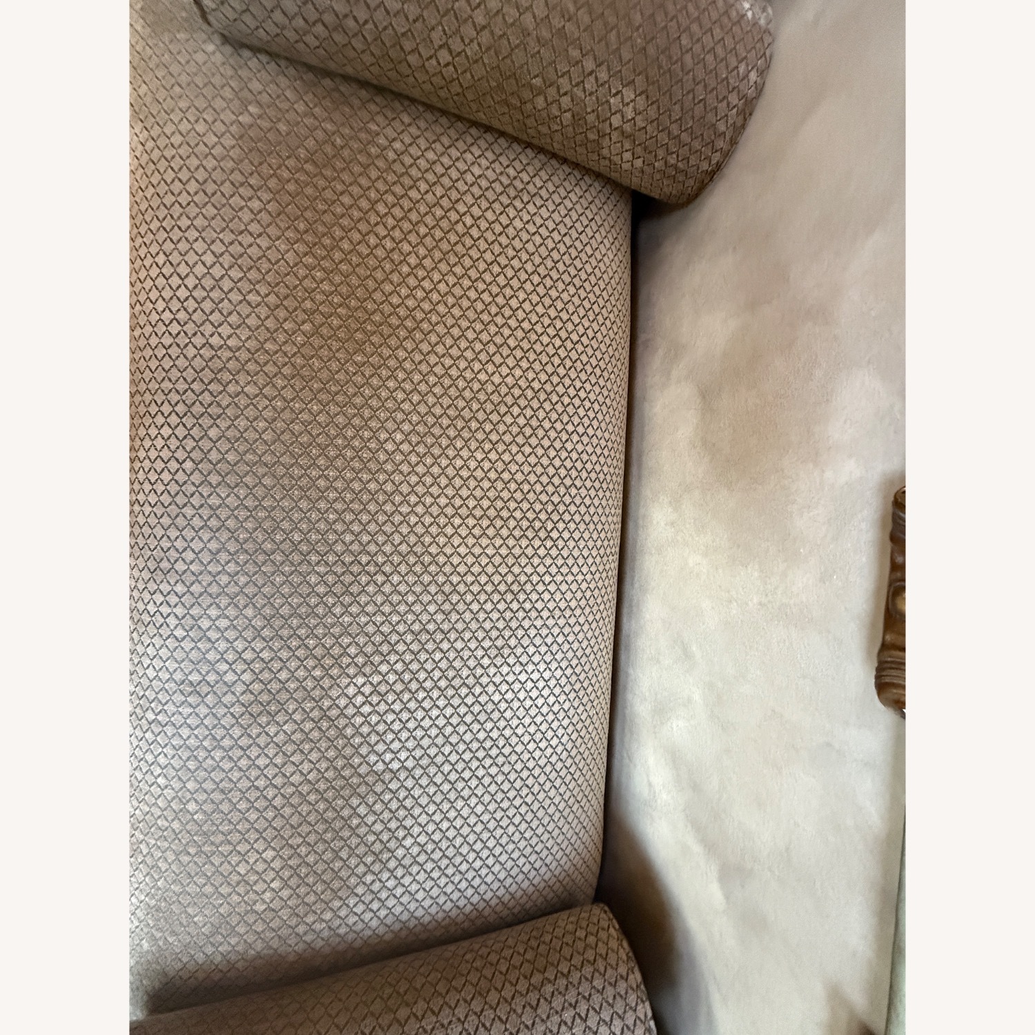 Horchow Dark Brown Fabric Bench - image-4