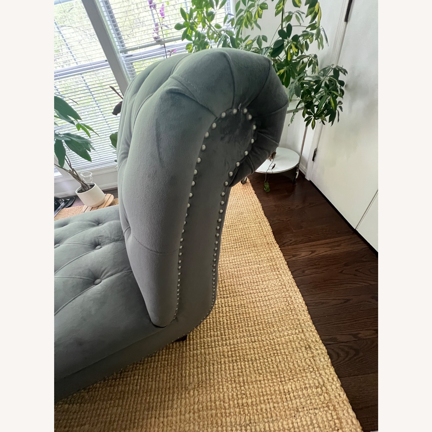 Joss & Main Dark Gray Microsuede Chaise Lounge - image-3