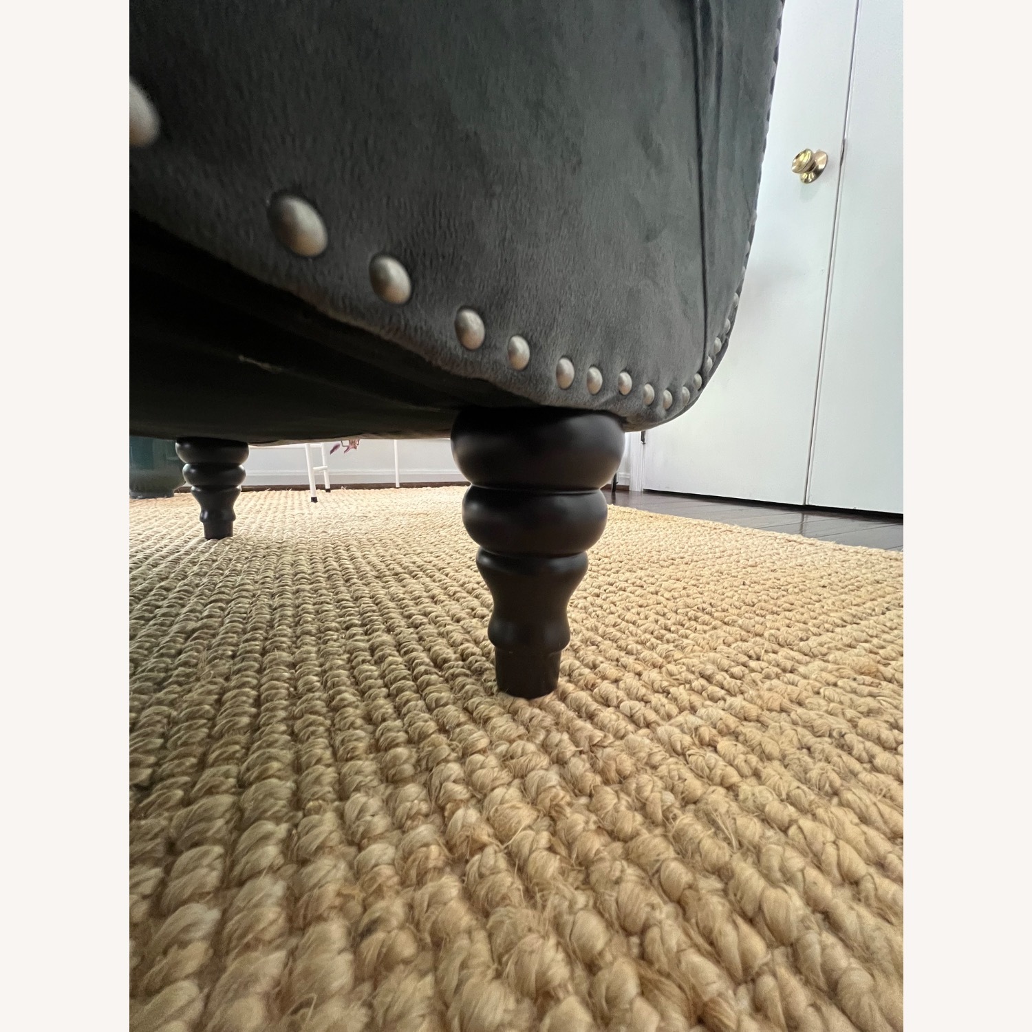 Joss & Main Dark Gray Microsuede Chaise Lounge - image-4