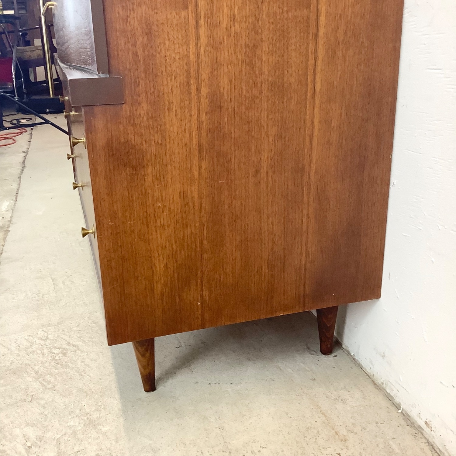 Mid-Century Walnut Highboy Dresser by Bassett - image-11