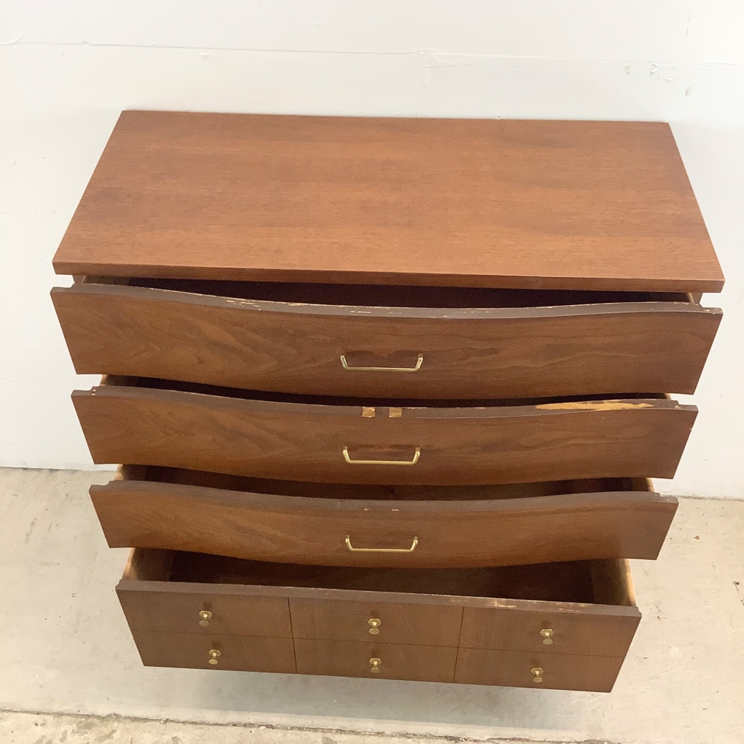 Mid-Century Walnut Highboy Dresser by Bassett - image-7