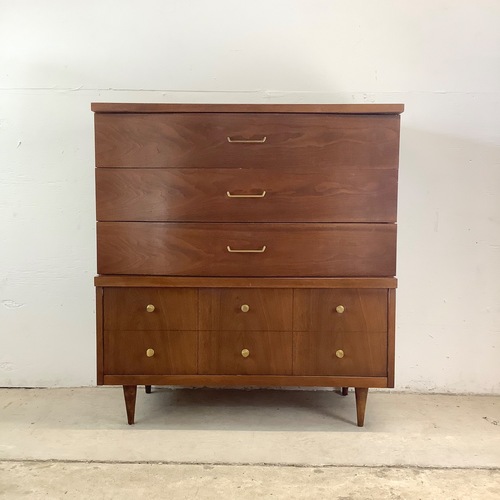 Used Mid-Century Walnut Highboy Dresser by Bassett for sale on AptDeco