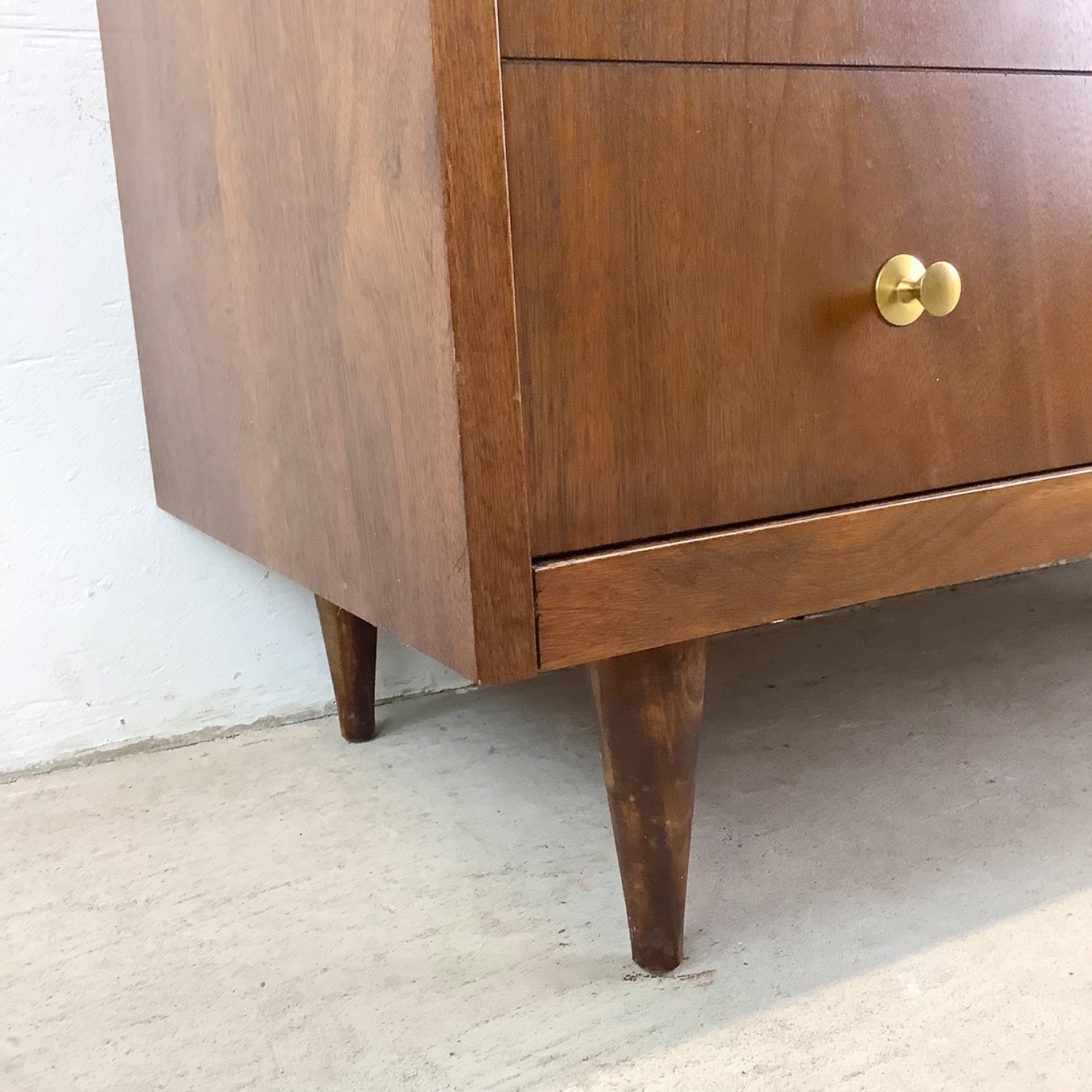 Mid-Century Walnut Highboy Dresser by Bassett - image-13