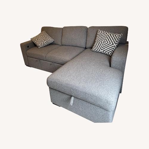 Used Bob's Discount Play Date Gray 93 Chaise Collection  for sale on AptDeco