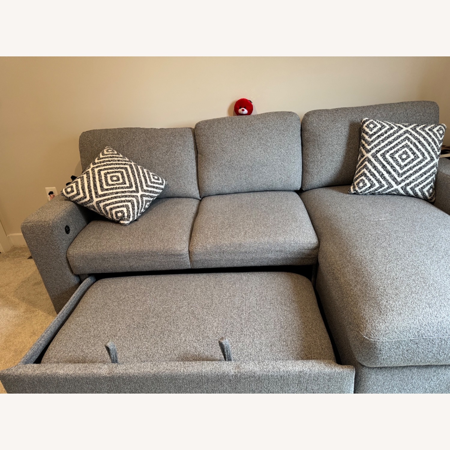 Bob's Discount Play Date Gray 93 Chaise Collection - image-3