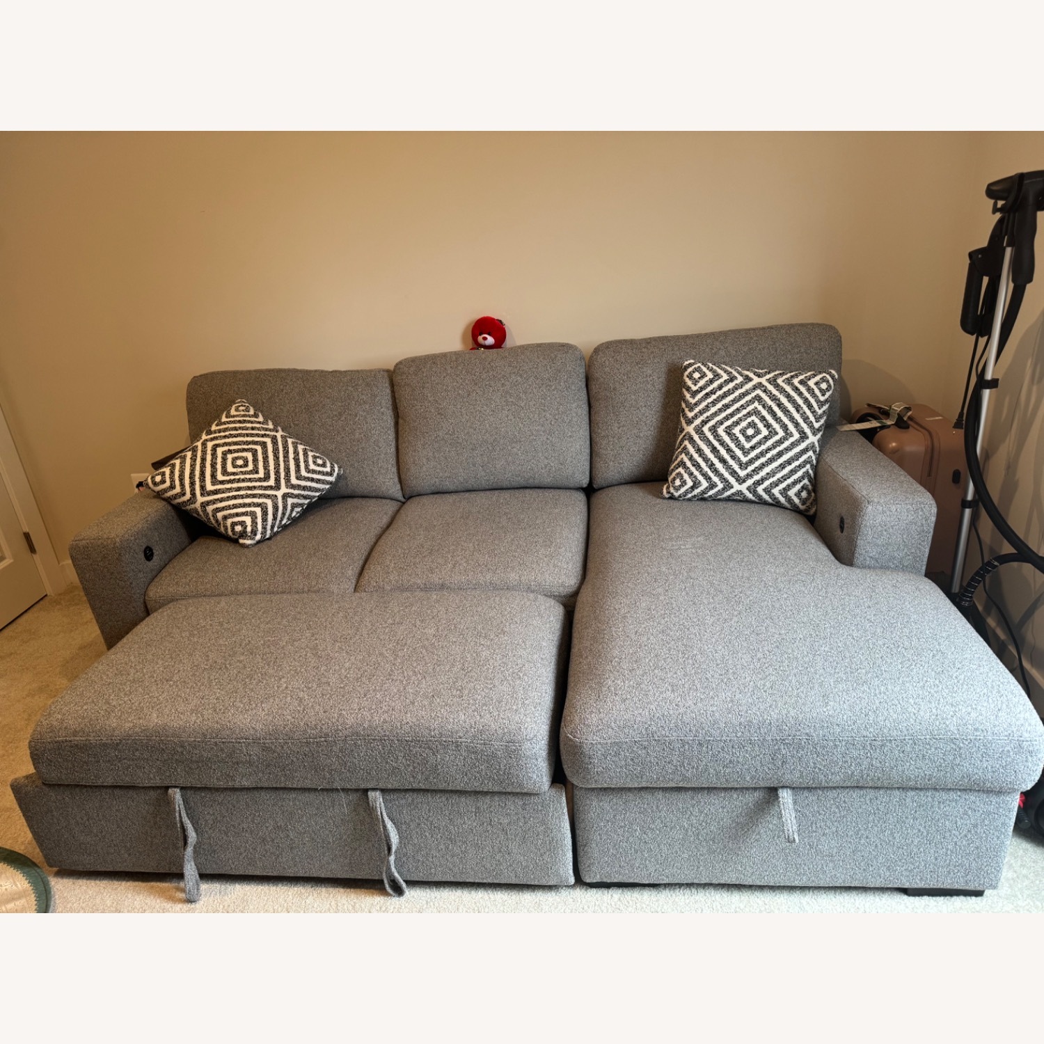 Bob's Discount Play Date Gray 93 Chaise Collection - image-2