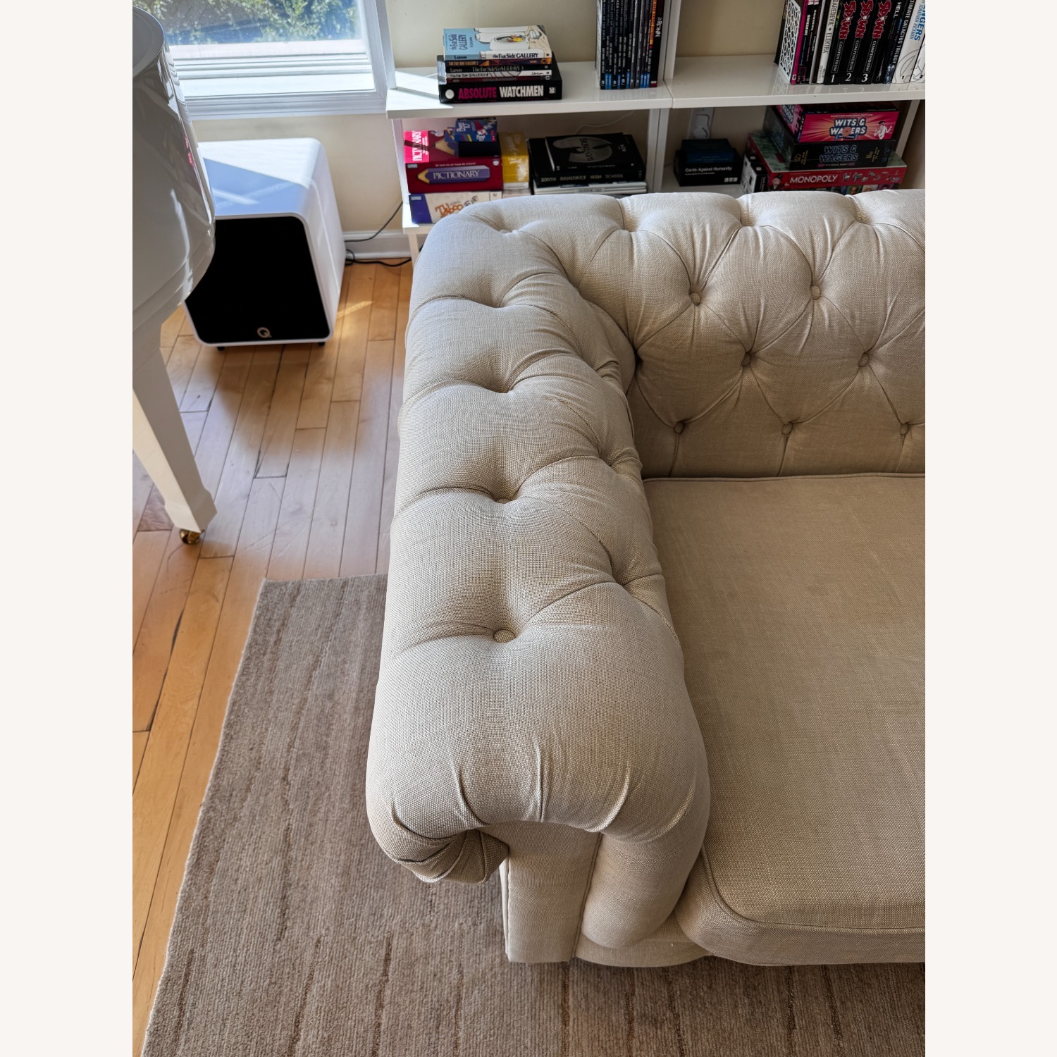 Restoration Hardware Natural Linen 3+ Seater Sofa - image-6