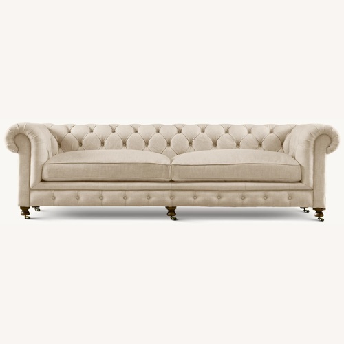 Used Restoration Hardware Natural Linen 3+ Seater Sofa for sale on AptDeco