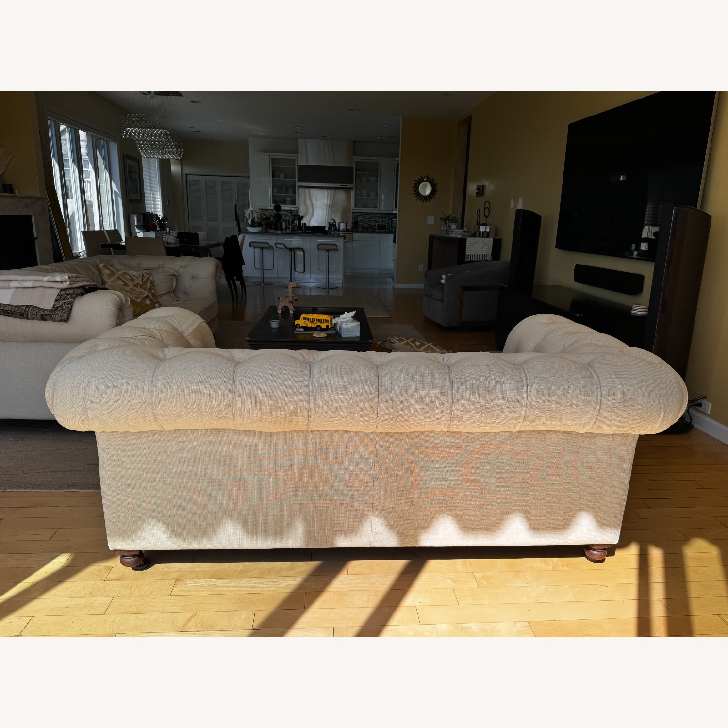 Restoration Hardware Kensington Sofa Linen 76" - image-2