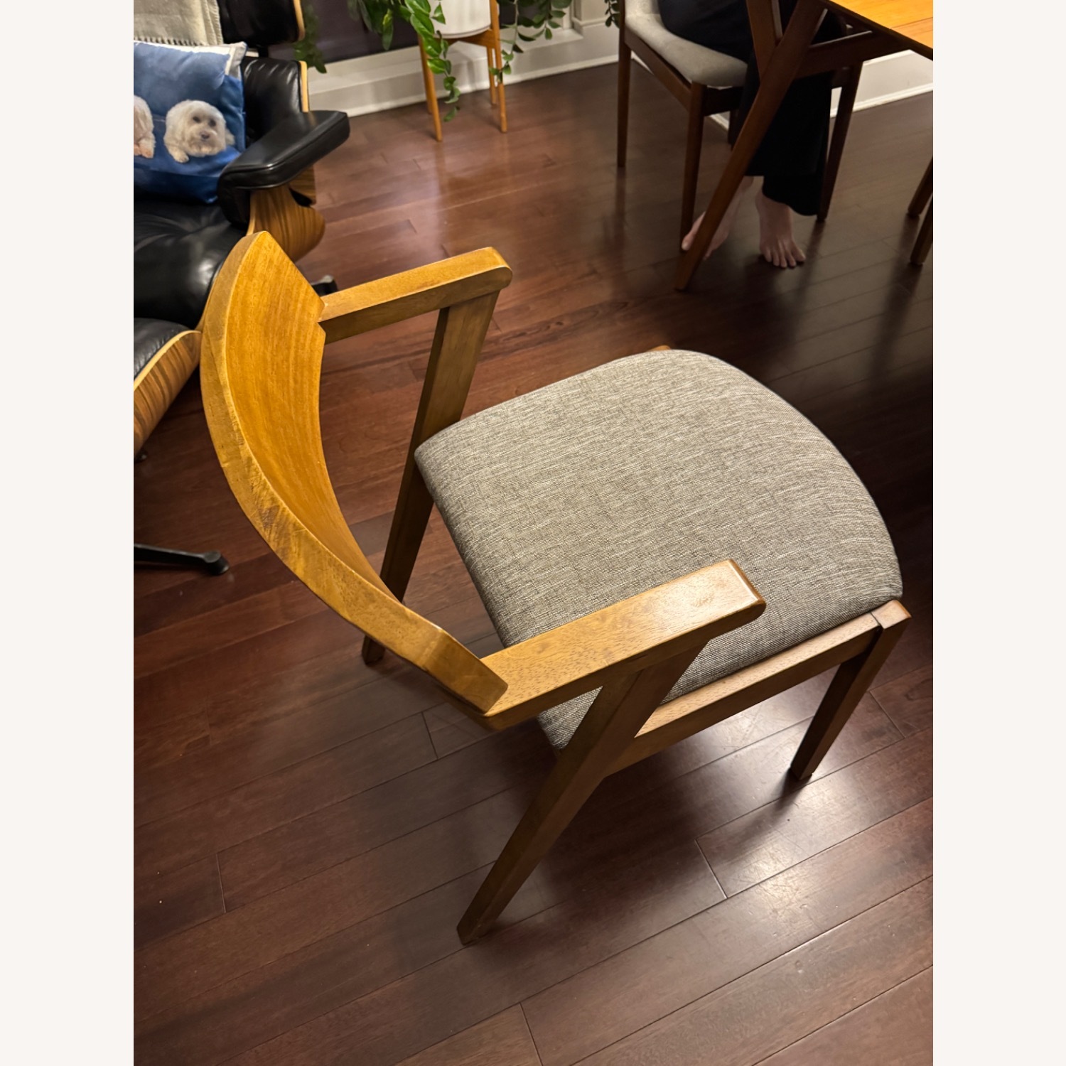 Dark Brown Wood Dining Chairs - image-3